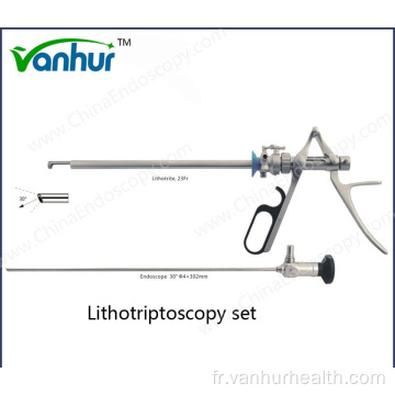 Ensemble de lithotritoscopie d&#39;endoscope d&#39;urologie avec droit